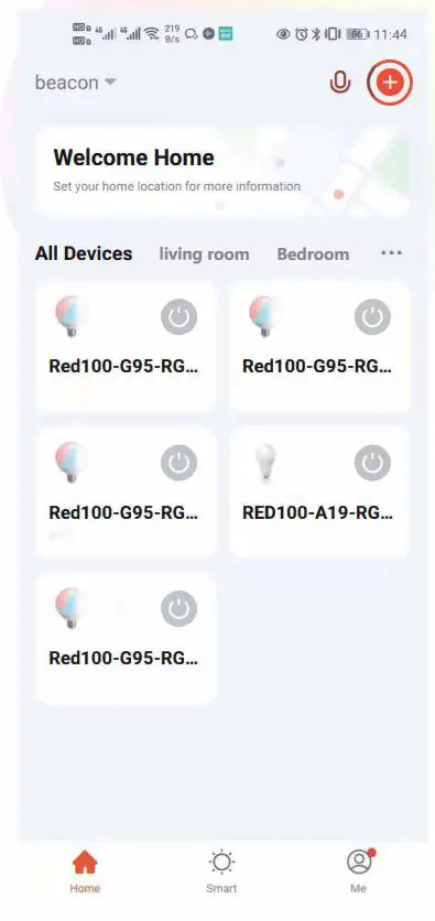 red100 SLBC9BR305 Beacon Smart LED Bulb Instruction Manual - Dimming Steps