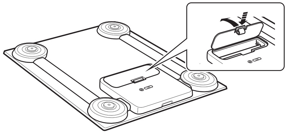 OMRON SC 150 Scale with Bluetooth - Installing Batteries