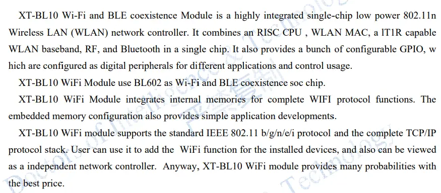 Shenzhen Sibo Zhilian Technology XT-BL10 Bluetooth Wi-Fi 2.4 Module 13