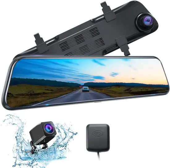 KINGSLIM DL12 Pro 4K Mirror Dash Cam 12 Inch Front and Rear View