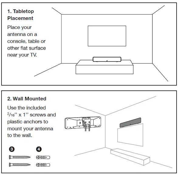 Dp Audio Video ANT800BAR 80-Mile Range Amplified Indoor TV Antenna with Signal Level Indicator fig 8