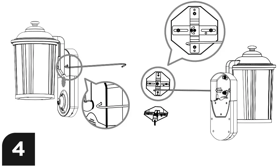 KUNA KA CP02 BK 01 Camera Porch Light - INSTALLATION 4