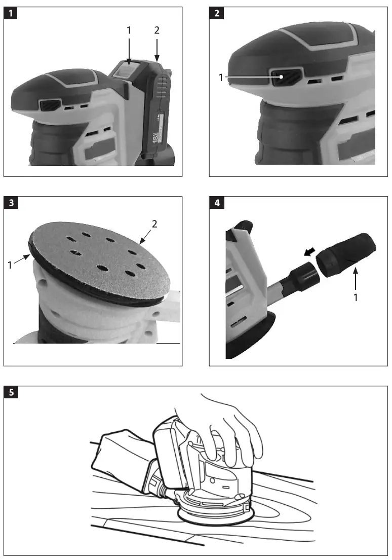 MEEC TOOL 011488 18V Eccentric Sander - fig