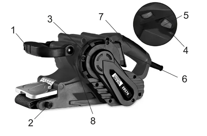 LUMBERJACK EBS76 3 Inch 1010W Belt Sander 1