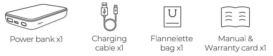 JOYROOM JR W020 20W Mini Magnetic Wireless Power Bank - Packing List