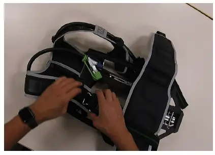 Slide the webbing loop