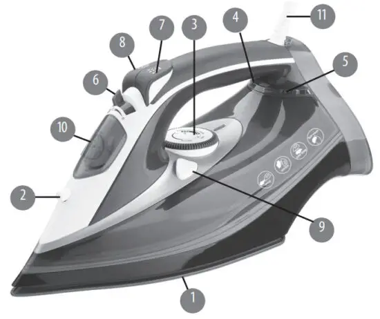 teesa TSA2011 Steam Iron - overview