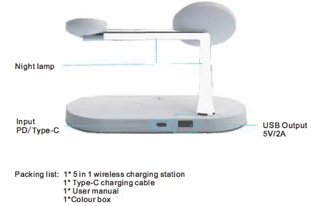 TIMESS-T268-5-in-1-Fast Magnetic Wireless-Charging-Station-FIG-2