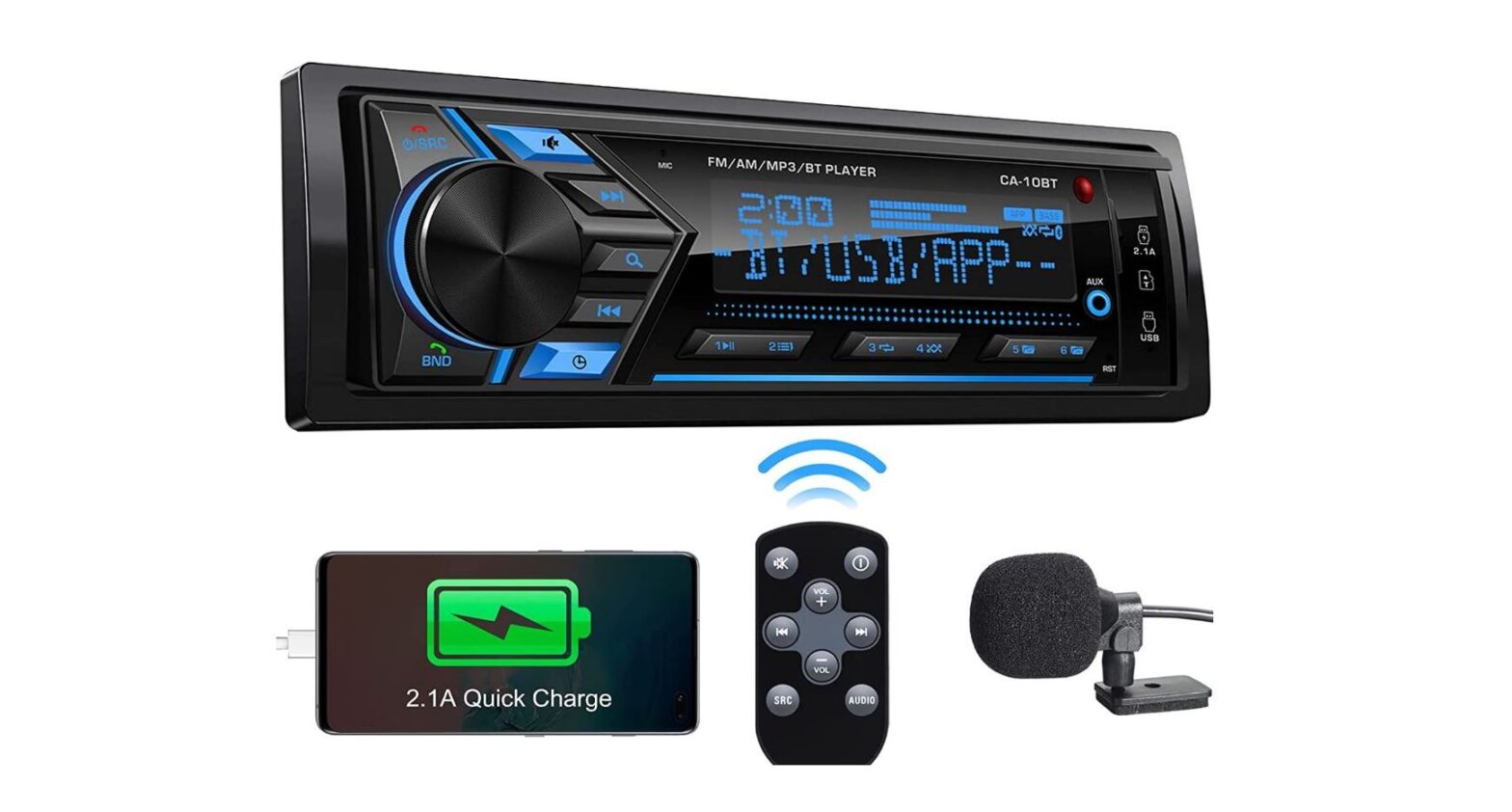 Bluetooth Car Stereo Marine Radio: Single Din Lcd Display Audio - Multimedia-complete Features/owner's Manual