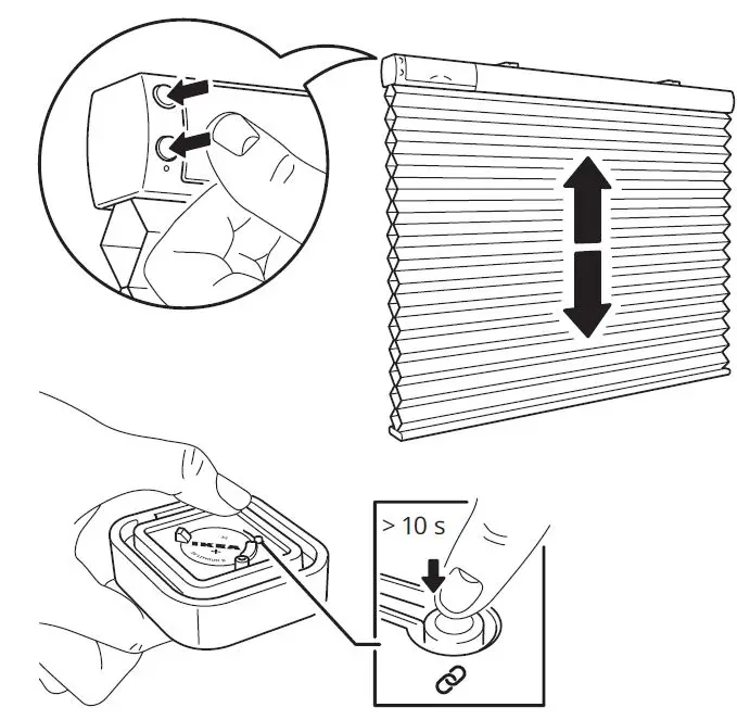 IKEA TREDANSEN Black-Out Cellular Blind Wireless Battery Connected-fig4