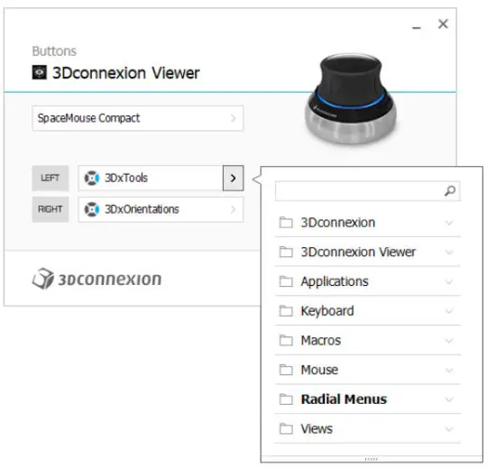 3Dconnexion 3DX-700059 SpaceMouse Compact - Macros