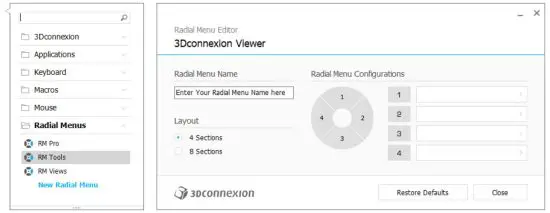 3Dconnexion 3DX-700059 SpaceMouse Compact - Radial Menus