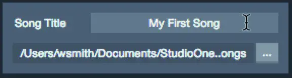 PreSonus AudioBox USB 96 USB Overview our Song a name