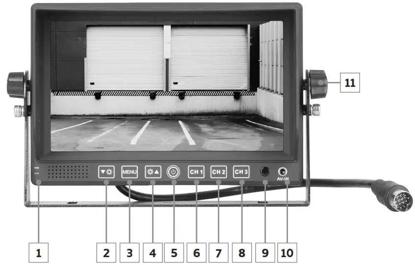 IIIO09OQM3742 Wired Reversing Camera with 7 Inch LCD - Fig