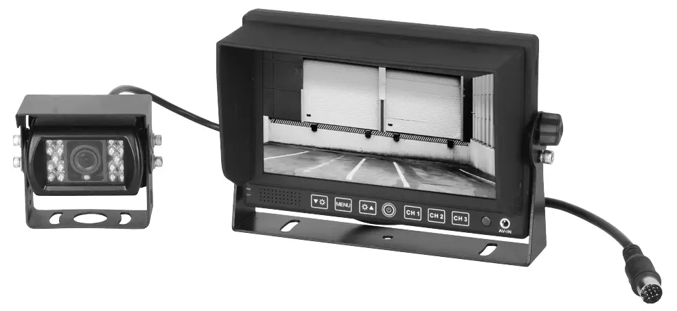 IIIO09OQM3742 Wired Reversing Camera with 7 Inch LCD