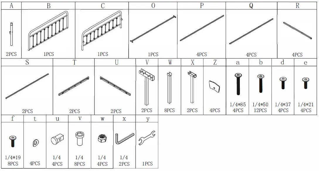 thdstatic-634G-Black-metal-queen-bed-vintage-style-fig-1
