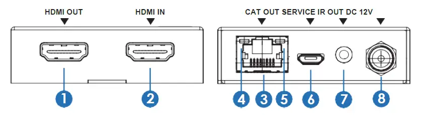 paugge ENT-EXT20B HDMI 18Gbps Extender with One Way IR fig 1