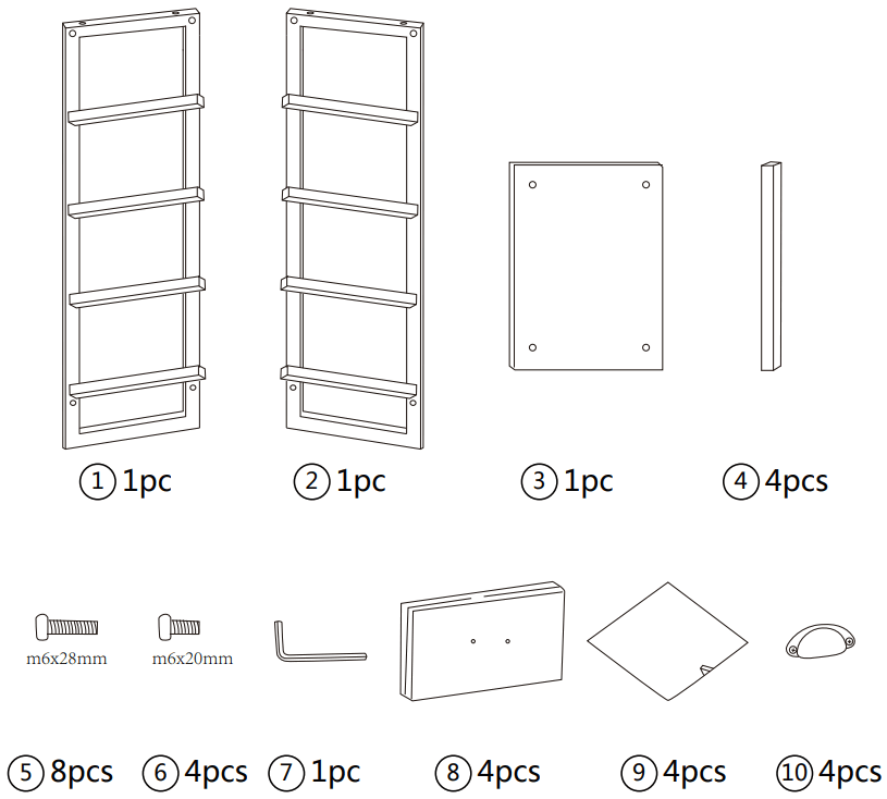 thdstatic HW61420BK 4 Drawer Storage Cabinet - 4