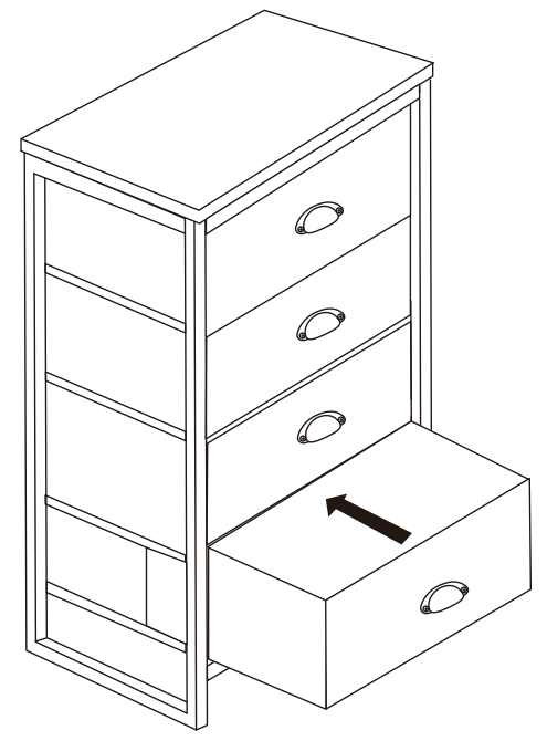 thdstatic HW61420BK 4 Drawer Storage Cabinet - 9