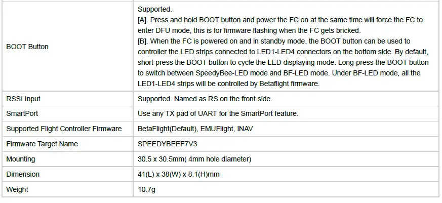 SpeedyBee-F7-V3-BL32-50A-30x30-Stack-Mini-Flight-Controller-fig-16