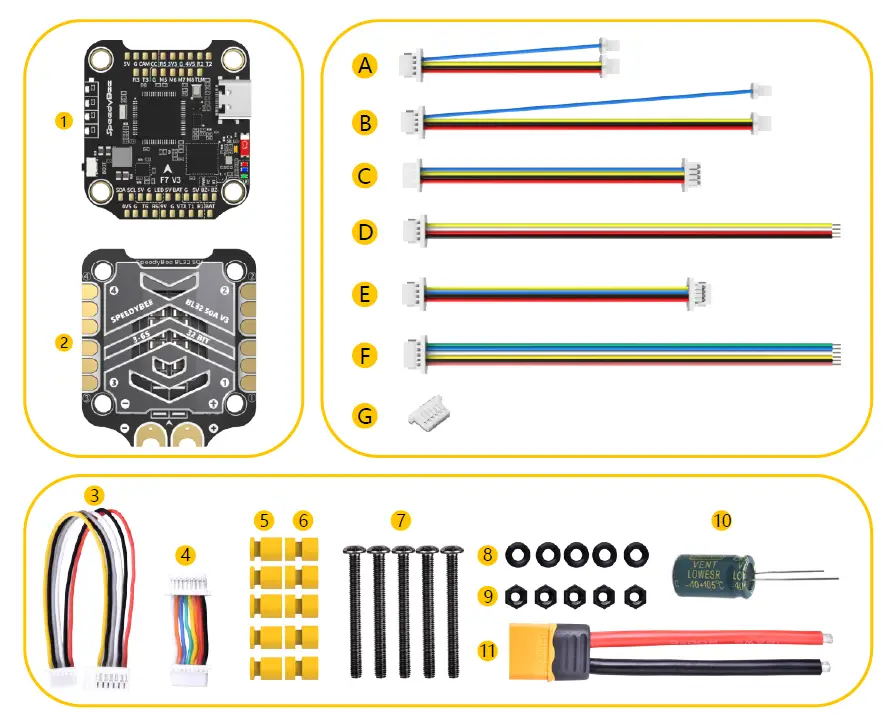 SpeedyBee-F7-V3-BL32-50A-30x30-Stack-Mini-Flight-Controller-fig-2