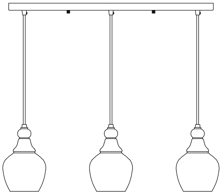 HUNTER 19900 Maple Park 3 Light Linear Cluster
