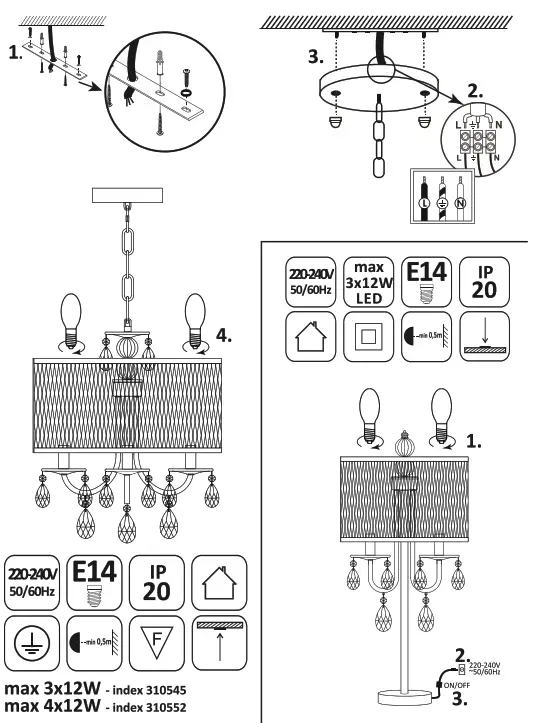 Svet svietidiel SA0869 Bresso Table Lamp - fig 1
