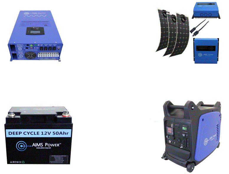 AIMS POWER PV6X120RACK 6 x 120 Watt Solar Panel Rack-1