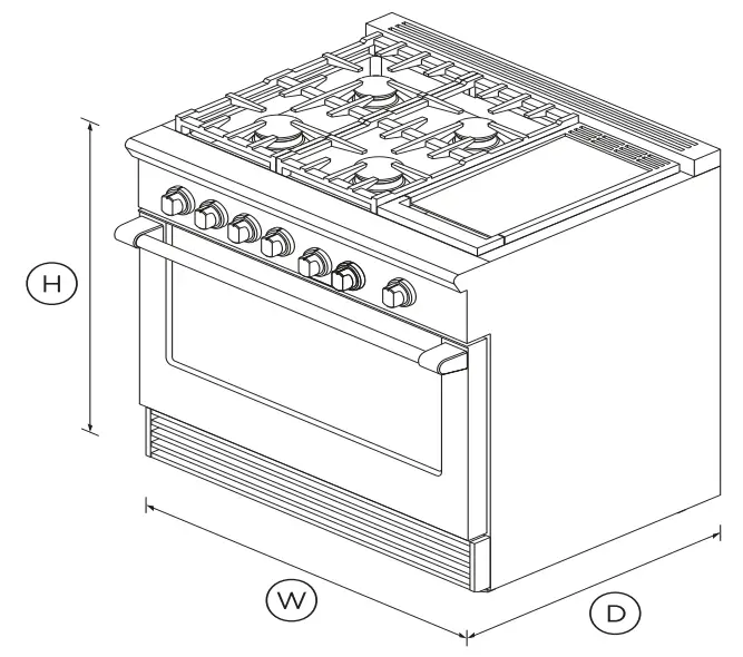 FISHER PAYKEL RGV2 364GD L N Gas Range - fig