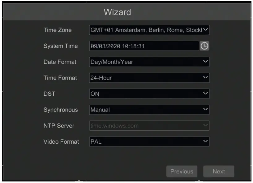 NOVUS NHDR 6016 H1 II Multistandard AHD Recorder - NEXT button