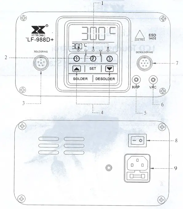 XYTRONIC LF 988D LCD Touchscreen Control Soldering and De Soldering Station - BOOT