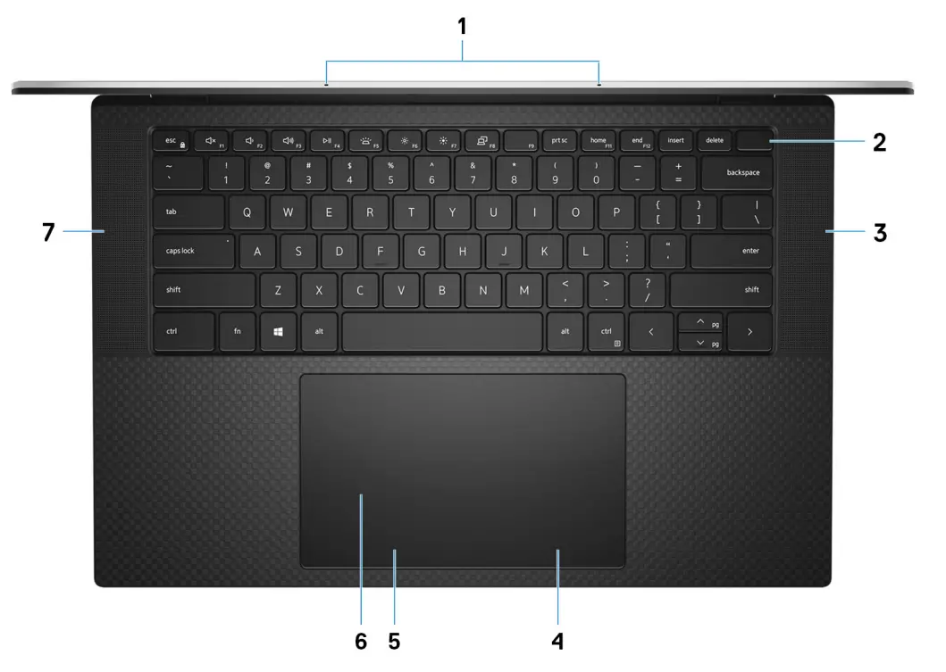 DELL XPS 15 9510 11th Generation Processor Intel Core i9 Laptop - Top