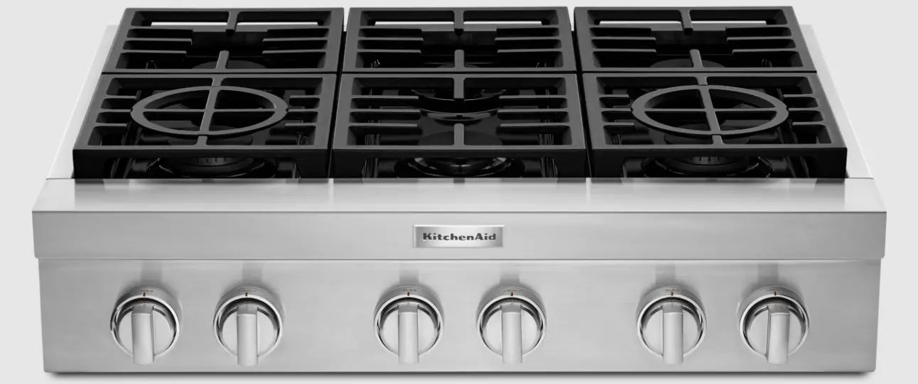 Kitchenaid Kcgc506jss 36-inch 6-burner Commercial-style Gas Rangetop User Guide