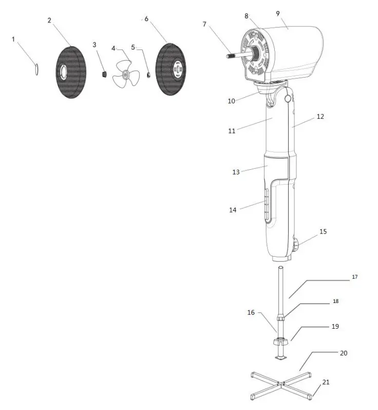 Goldair GCPF160 40cm Pedestal Fan with Remote - Figure 1