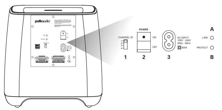 polkaudio SurroundBAR 4000 Instant Home Theater - SUBWOOFER CONTROLS