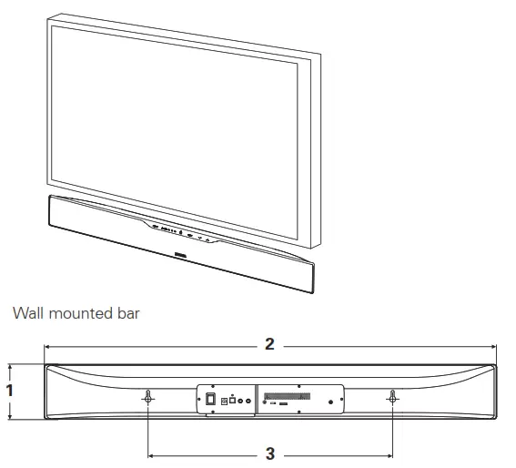 polkaudio SurroundBAR 4000 Instant Home Theater - Wall mounted bar