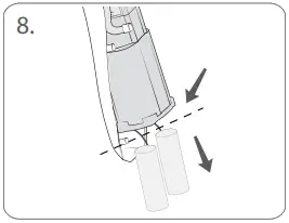 Pull out the batteries and cut connecting wires