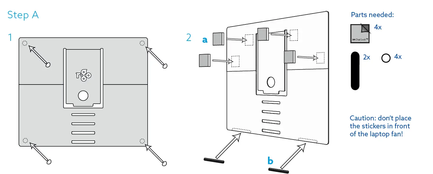 r-go 8719274490494 Riser Attachable Laptop Stand 2