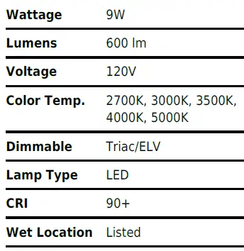 ELCO-Lighting-EL455CT5W-4-Inch-5-CCTSwitch-LED-Reflector-Inserts-FIG-1
