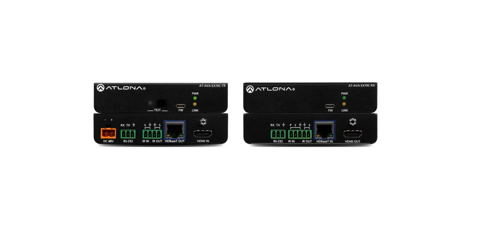 Atlona At-ava-ex70c-kit 4k-uhd Hdmi Extender Kit With Control And Remote Power Installation Guide Atlona At-ava-ex70c-kit 4k-uhd Hdmi Extender Kit With Control And Remote Power Installation Guide
