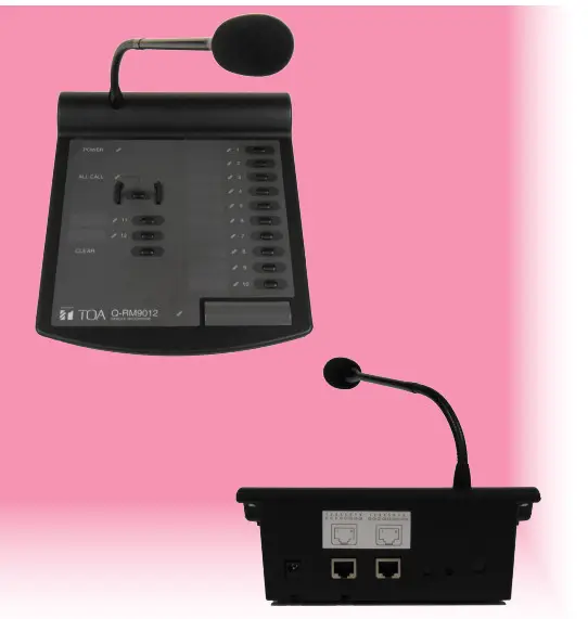 TOA Q-RM9012 Remote Paging Microphone with Power Supply - Figure 3