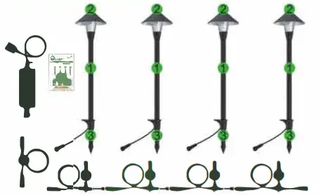 XMCOSYplus Low Voltage Mushroom Lights - fig