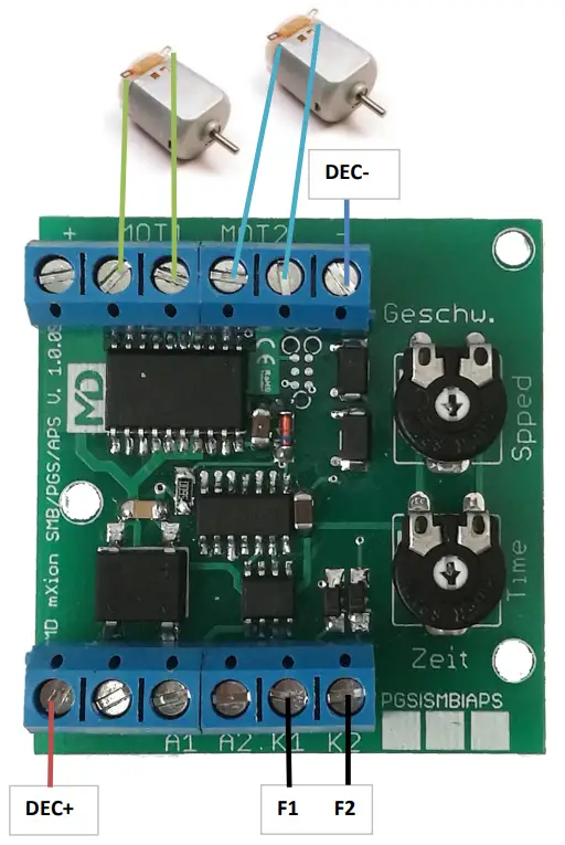 PGS Pantograph Control Module Connection digital op with decoder
