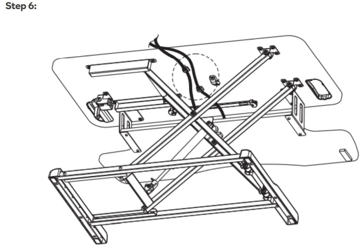 ERGOLUX ELDSKRPLWOA PRO Height Adjustable Sit Stand Riser - ASSEMBLY11