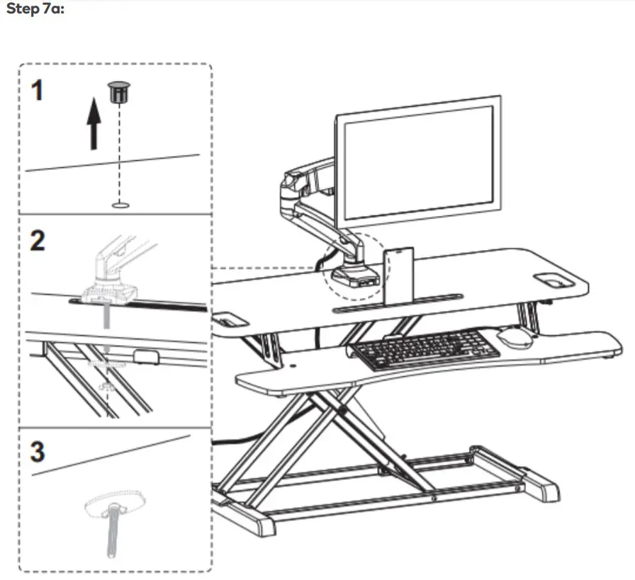 ERGOLUX ELDSKRPLWOA PRO Height Adjustable Sit Stand Riser - ASSEMBLY1314