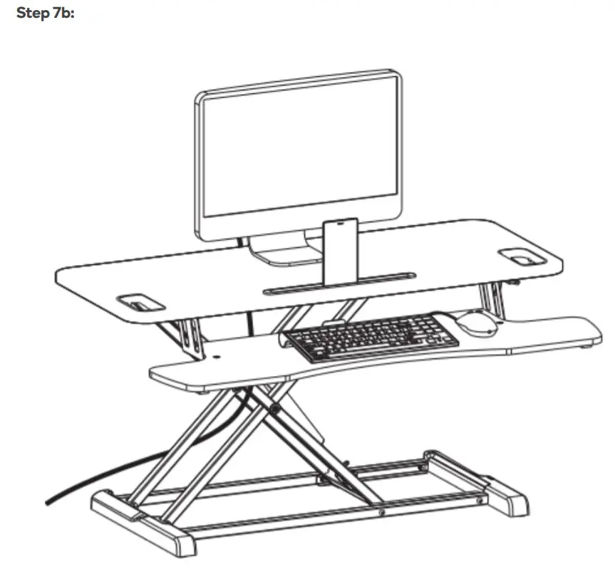 ERGOLUX ELDSKRPLWOA PRO Height Adjustable Sit Stand Riser - ASSEMBLY15
