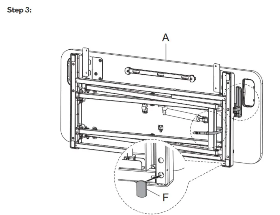 ERGOLUX ELDSKRPLWOA PRO Height Adjustable Sit Stand Riser - ASSEMBLY4