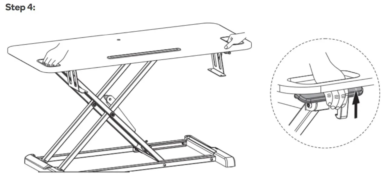 ERGOLUX ELDSKRPLWOA PRO Height Adjustable Sit Stand Riser - ASSEMBLY7