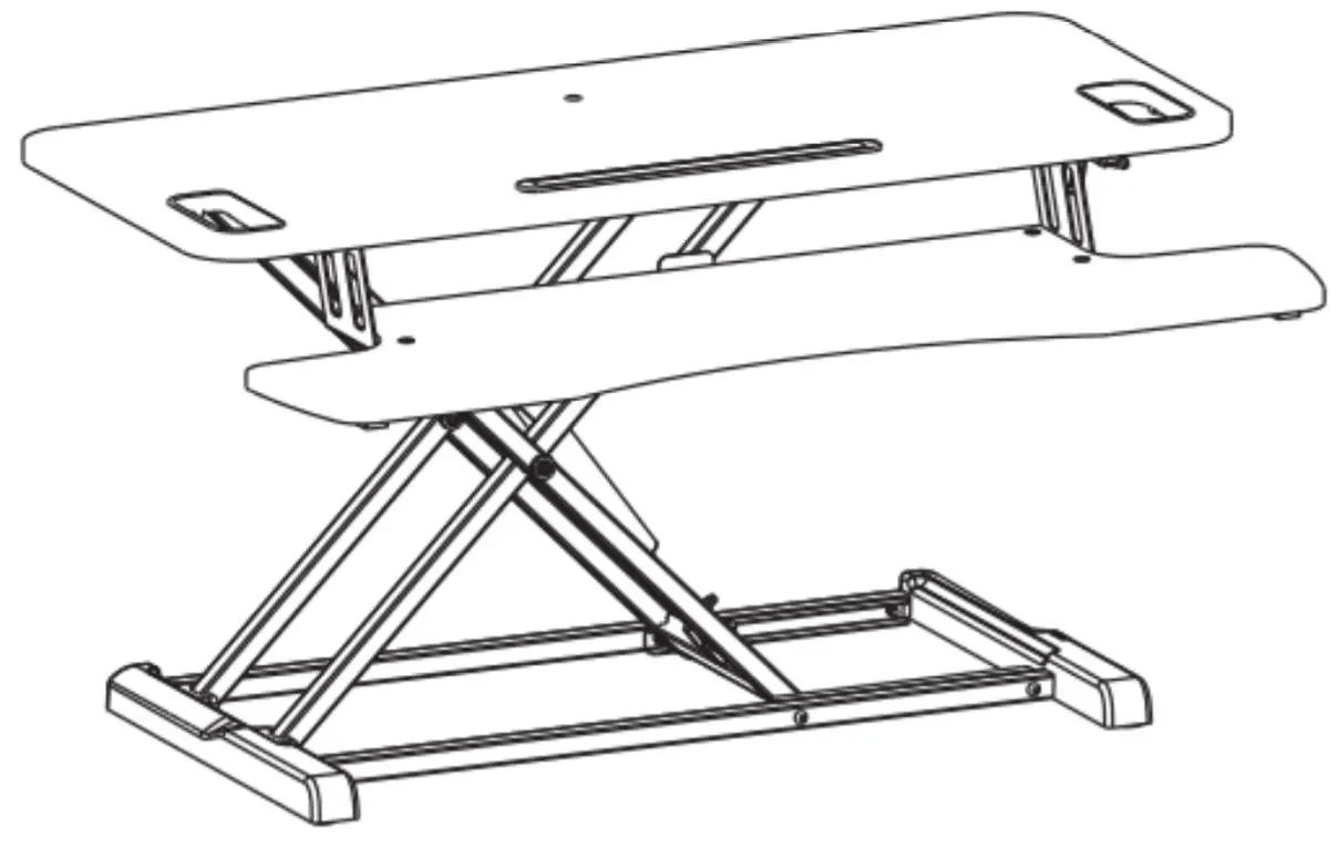 ERGOLUX ELDSKRPLWOA PRO Height Adjustable Sit Stand Riser