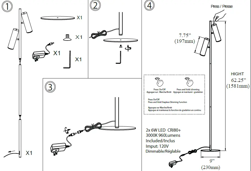 Dainolite-CST-6112LEDF-Aged-Brass-Stick-Floor-Lamp-01